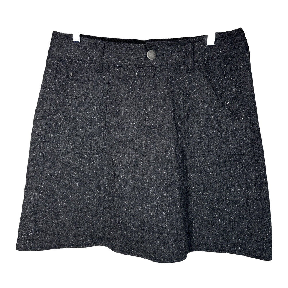 Woolrich‎ Skirt Womens 10 Gray Wool Silk Blend A-line Academic Academia Heritage